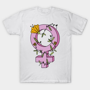 Feminism and Flowers T-Shirt